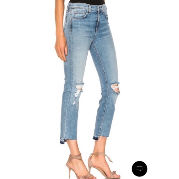 Rag & Bone 10” Stove Pipe Cropped Jeans in Prospector Size 28 - Picture 3 of 9